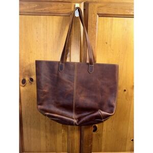 Yukon Bags Leather Tote Pecan Shoulder Bag Crazy Horse Brown Purse Casual Work
